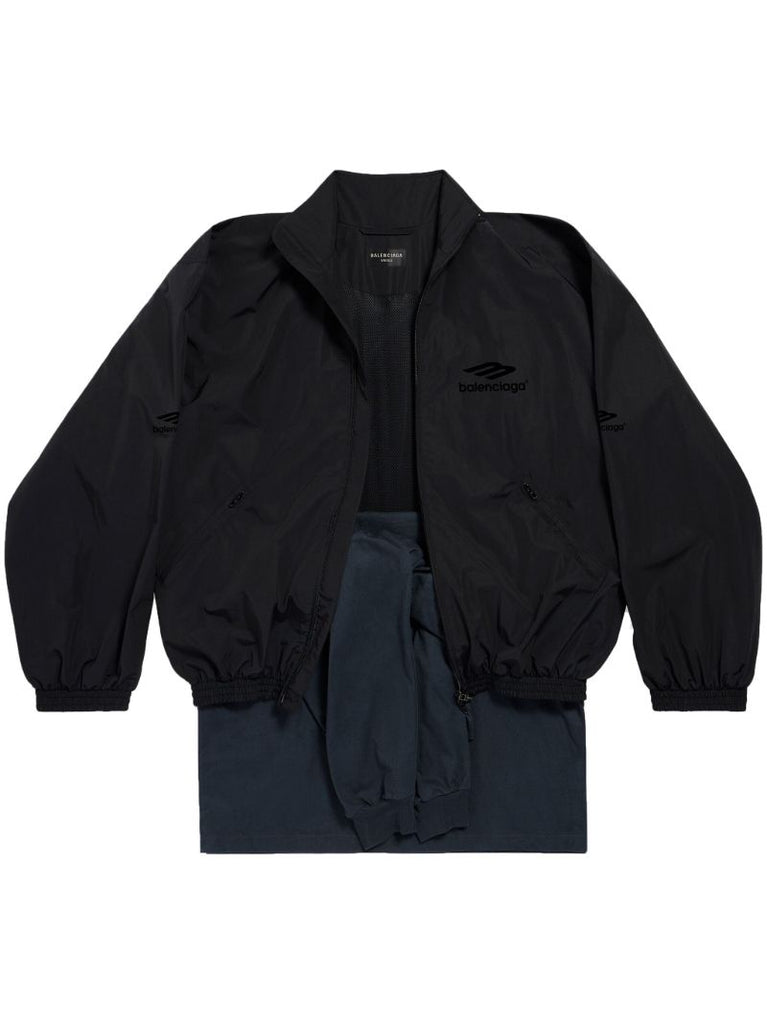 Black Patched Tracksuit Jacket