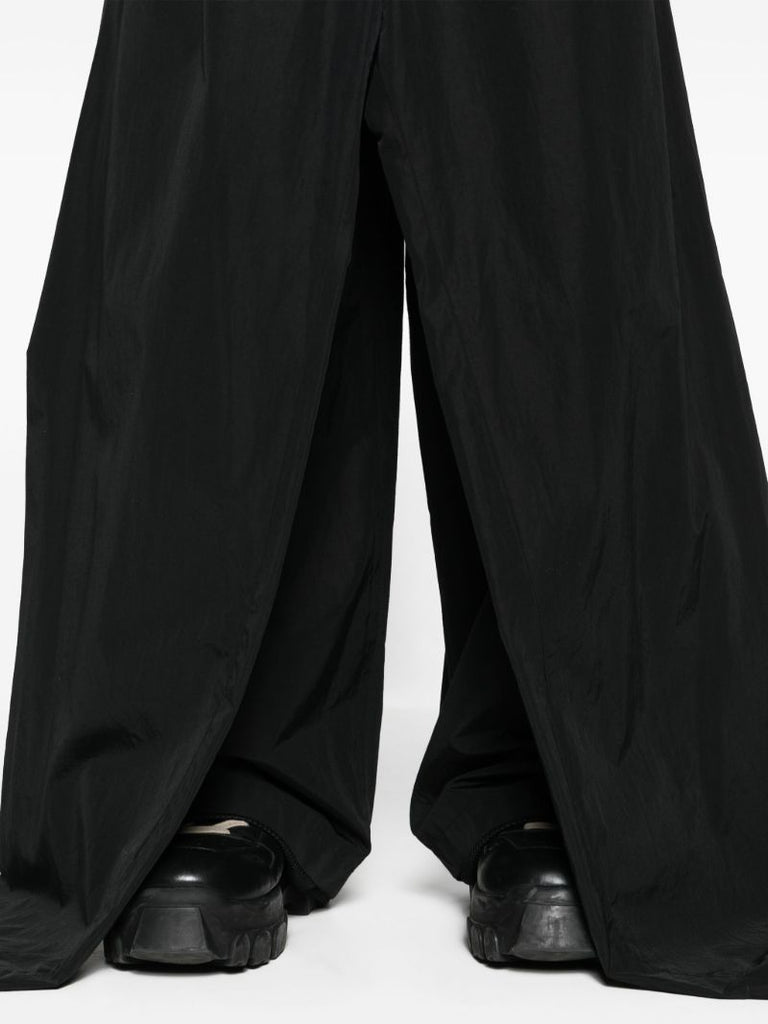 Black Double Front Track Pants