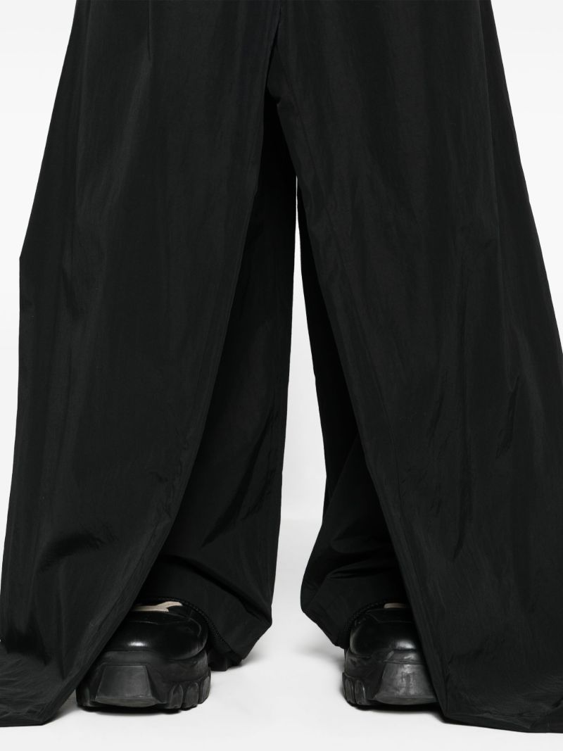 Black Double Front Track Pants