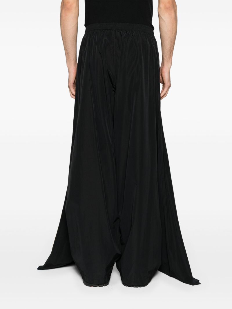 Black Double Front Track Pants