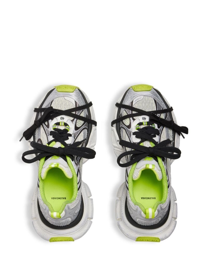 White 3xl Panelled Sneakers