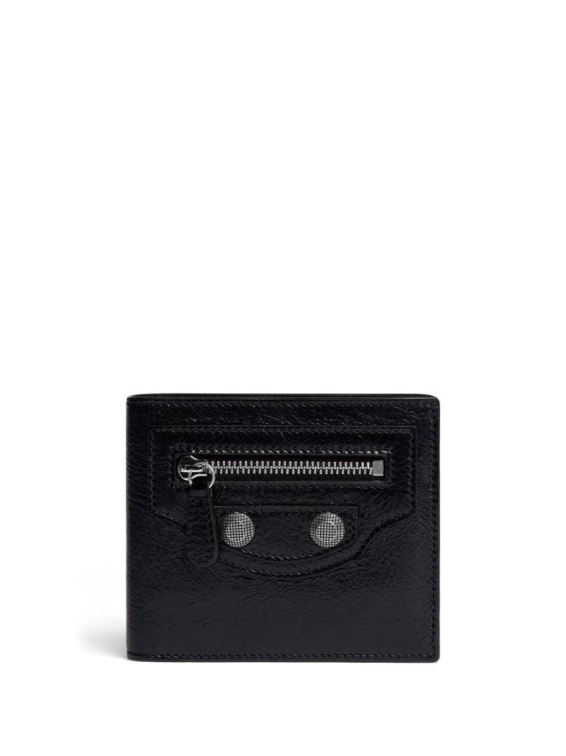 Black Le Cagole Leather Bi-fold Wallet