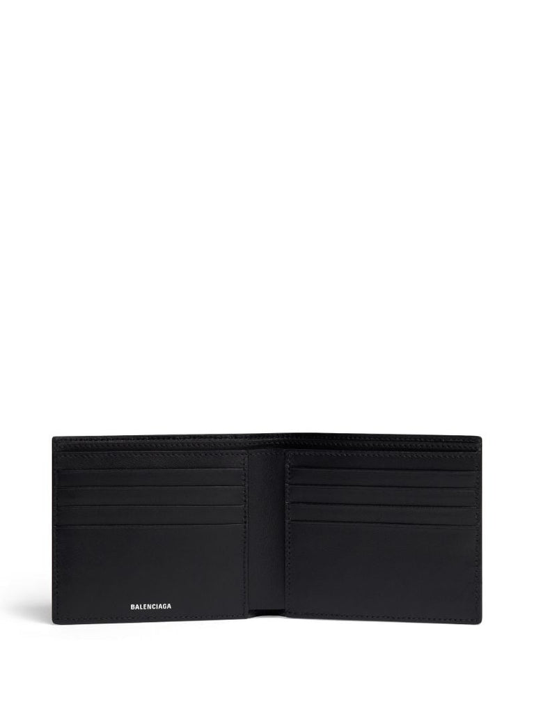 Black Le Cagole Leather Bi-fold Wallet