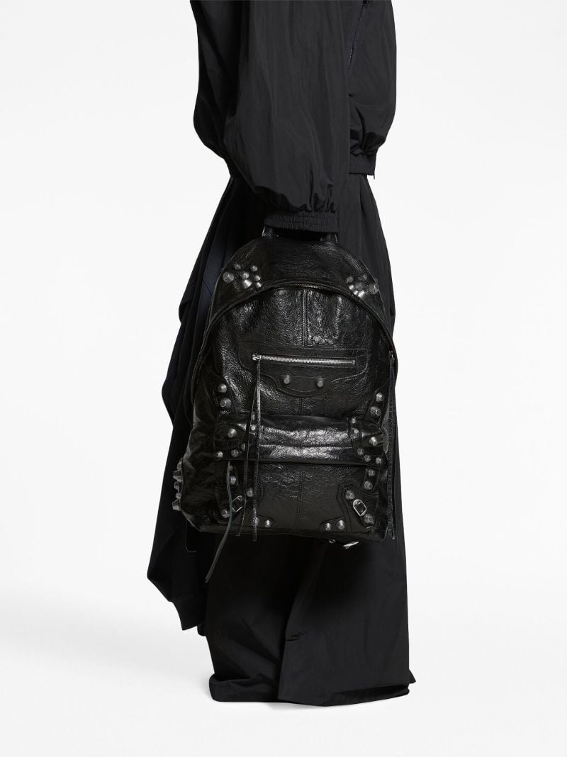Black Le Cagole Leather Backpack