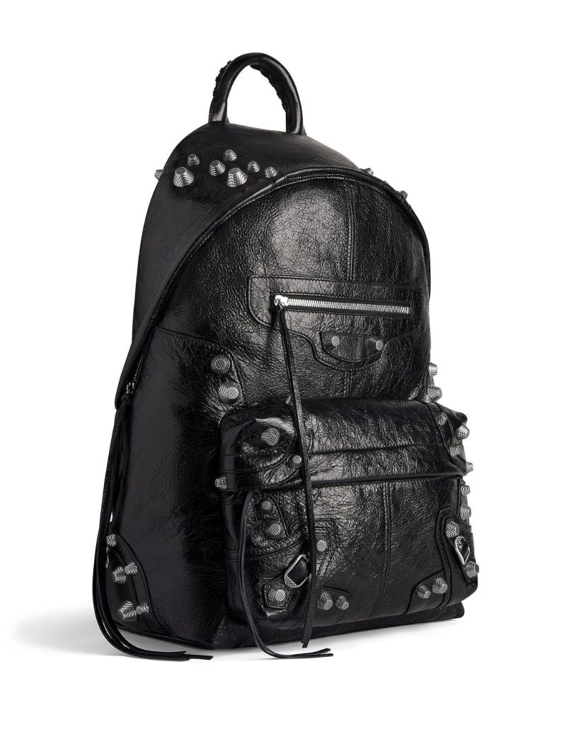 Black Le Cagole Leather Backpack