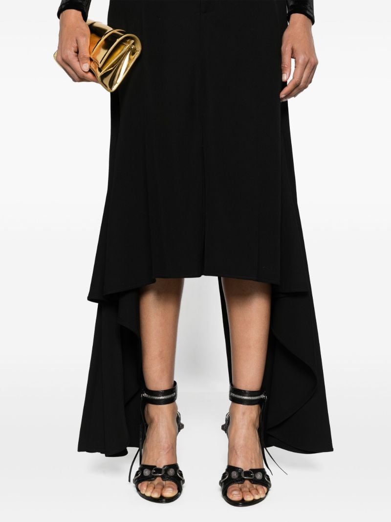 Black Deconstructed Godet Skirt