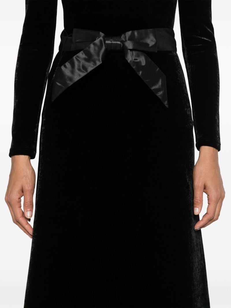 Black A-line Velvet Skirt