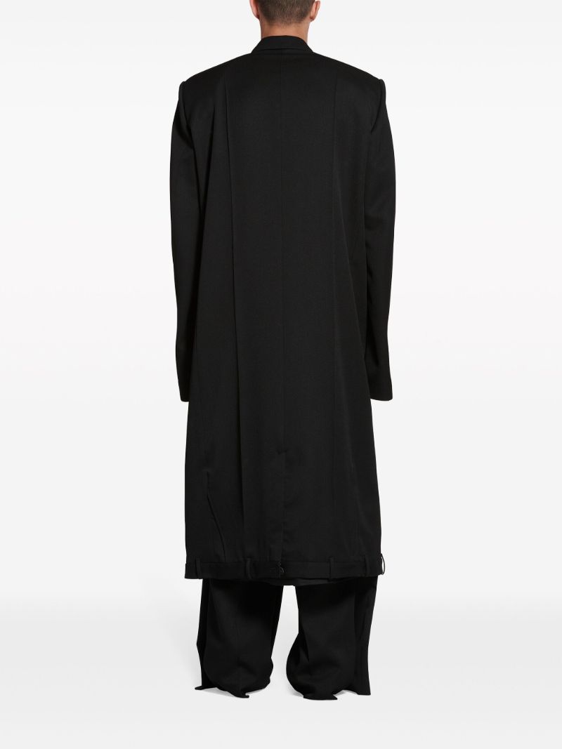 Black Double-breasted Wool Coat