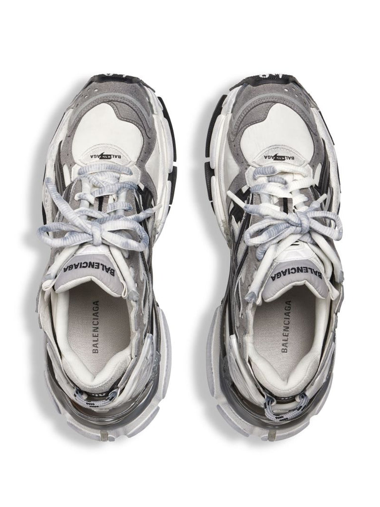 Grey Runner Panelled Sneakers