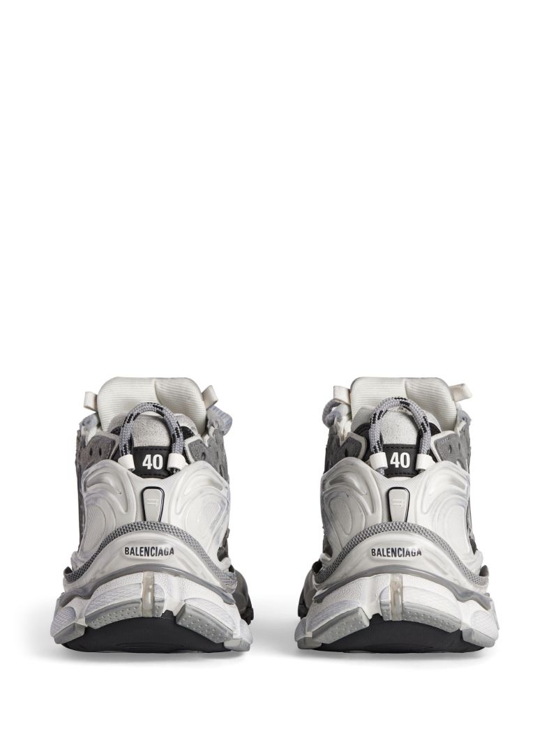 Grey Runner Panelled Sneakers