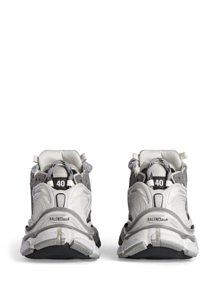 Grey Runner Panelled Sneakers