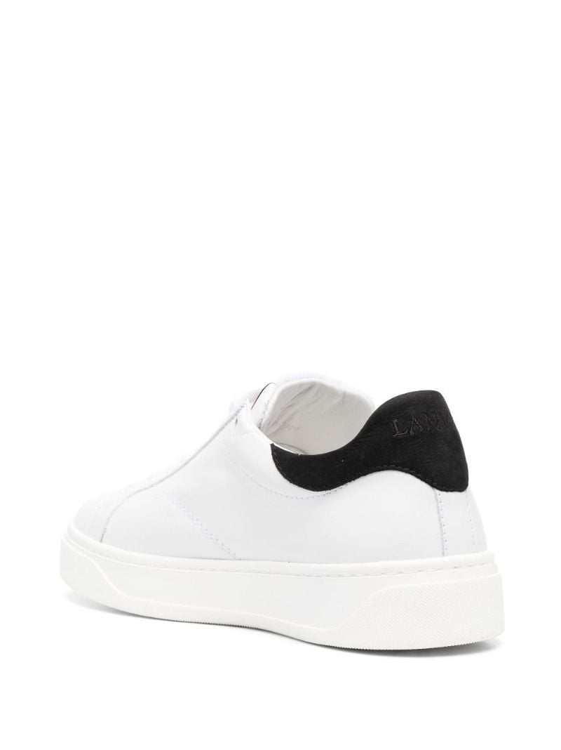 White Logo-patch Leather Sneakers
