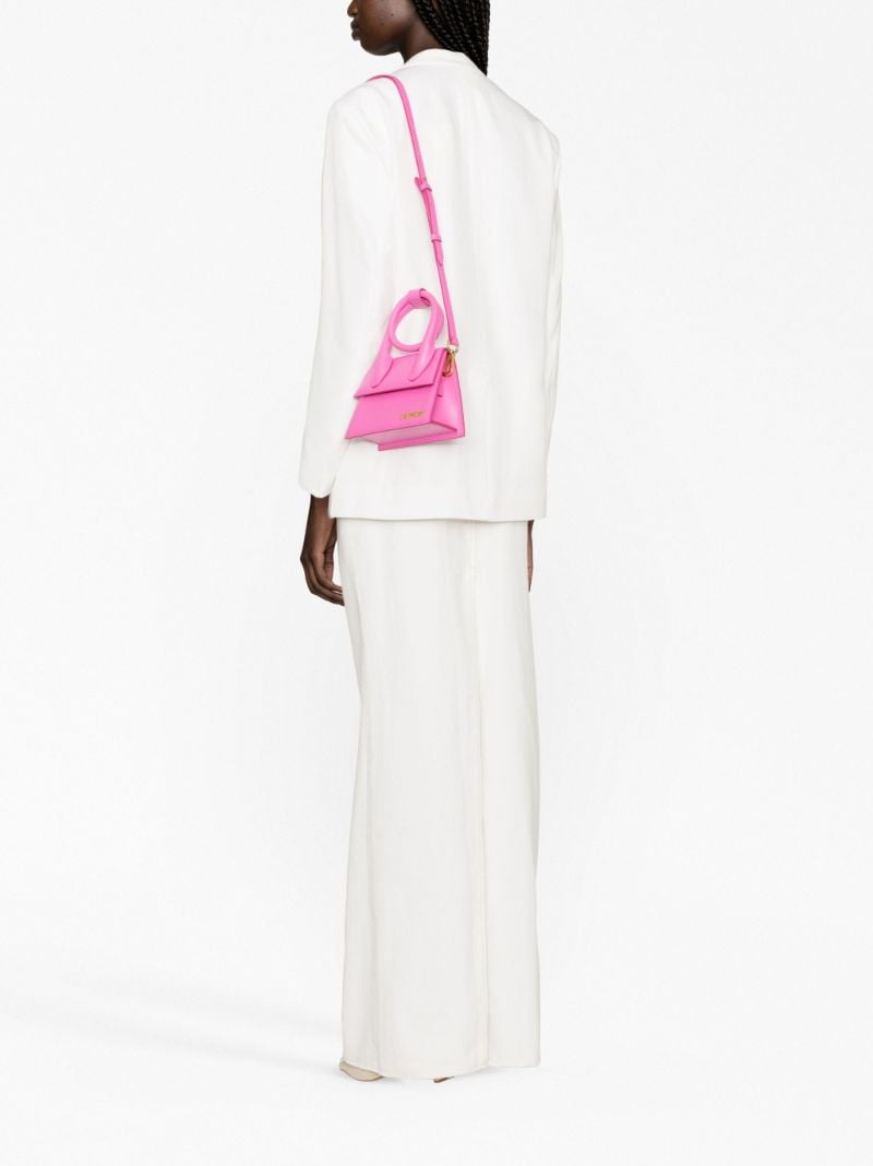 Pink Le Chiquito Noeud Leather Top Handle Bag