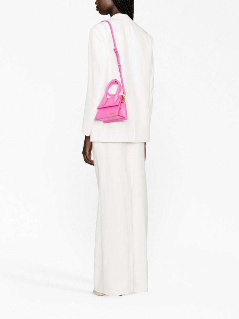 Pink Le Chiquito Noeud Leather Top Handle Bag