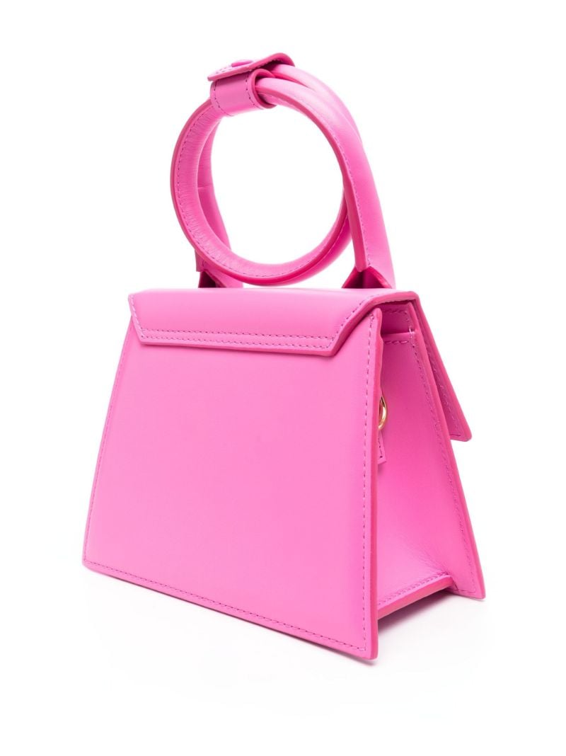 Pink Le Chiquito Noeud Leather Top Handle Bag
