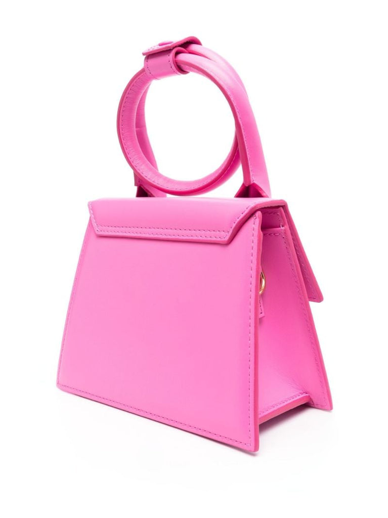 Pink Le Chiquito Noeud Leather Top Handle Bag