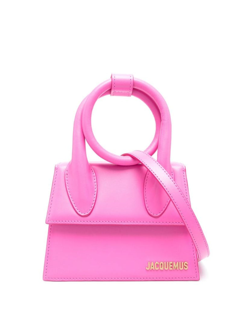 Pink Le Chiquito Noeud Leather Top Handle Bag