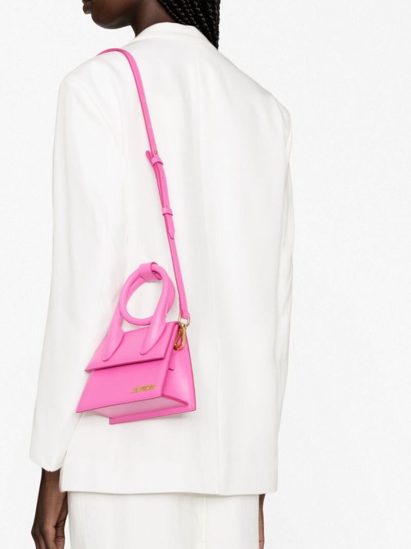 Pink Le Chiquito Noeud Leather Top Handle Bag