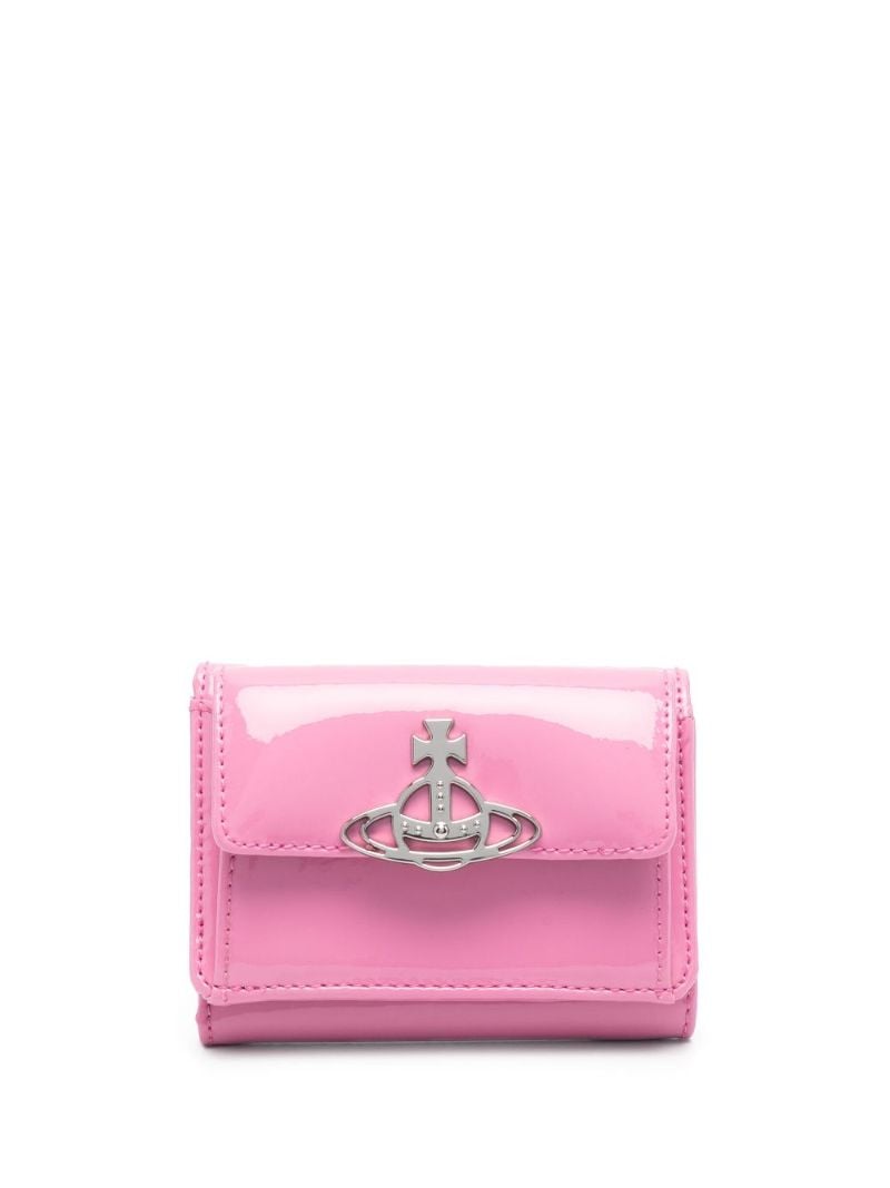 Pink Orb Patent Leather Wallet