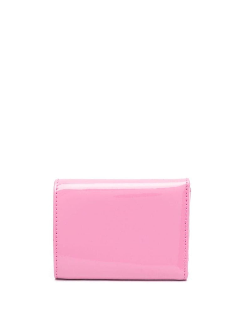 Pink Orb Patent Leather Wallet