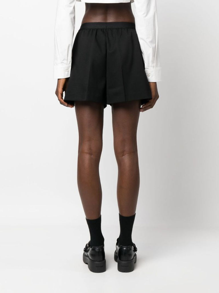 Black Logo-waistband Shorts
