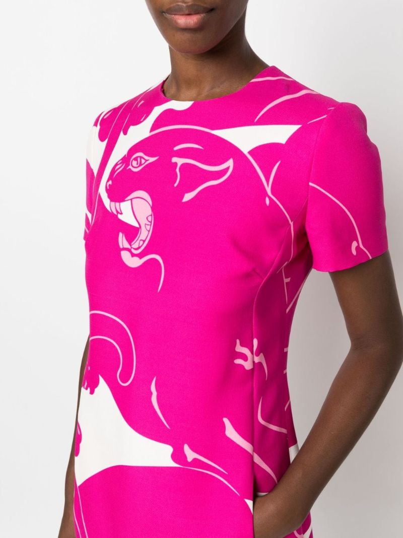 Pink Panther-print Short Sleeve Dress
