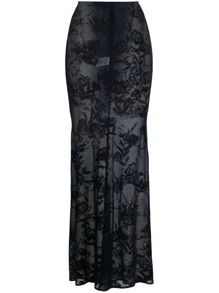 Black Lace Maxi Skirt