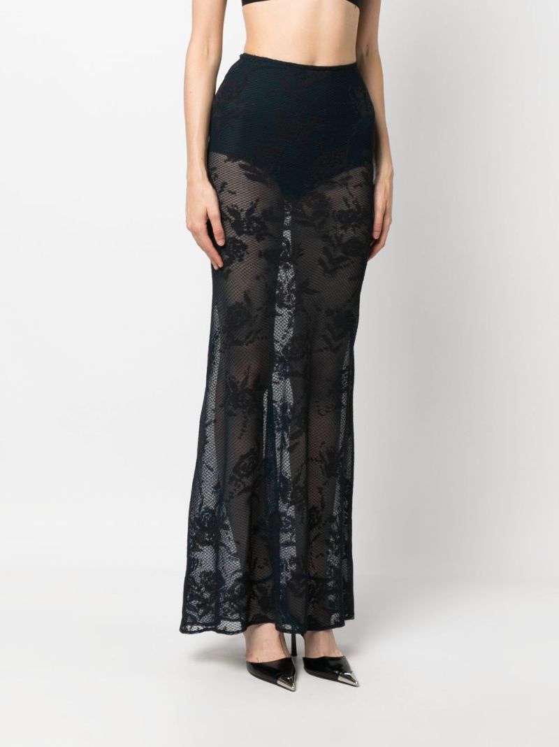 Black Lace Maxi Skirt