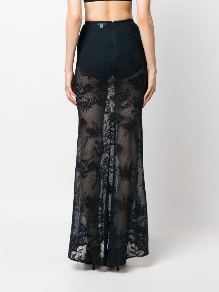 Black Lace Maxi Skirt