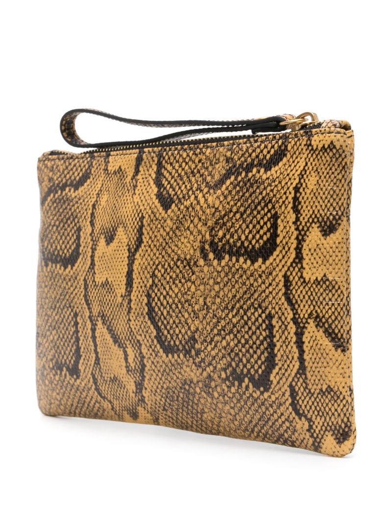 Yellow Mino Leather Clutch Bag
