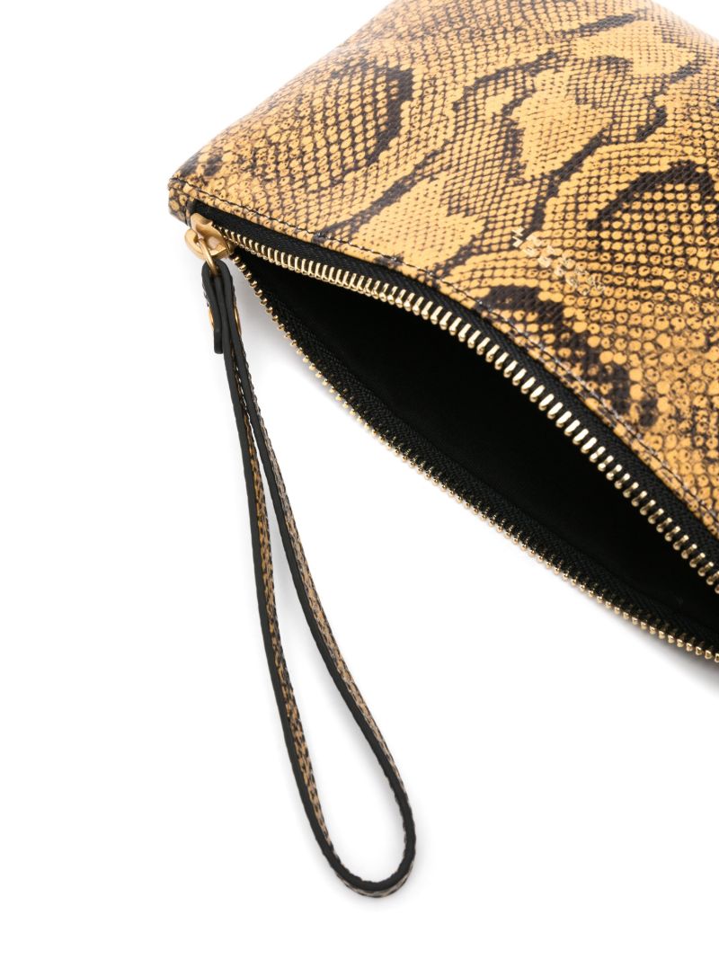 Yellow Mino Leather Clutch Bag
