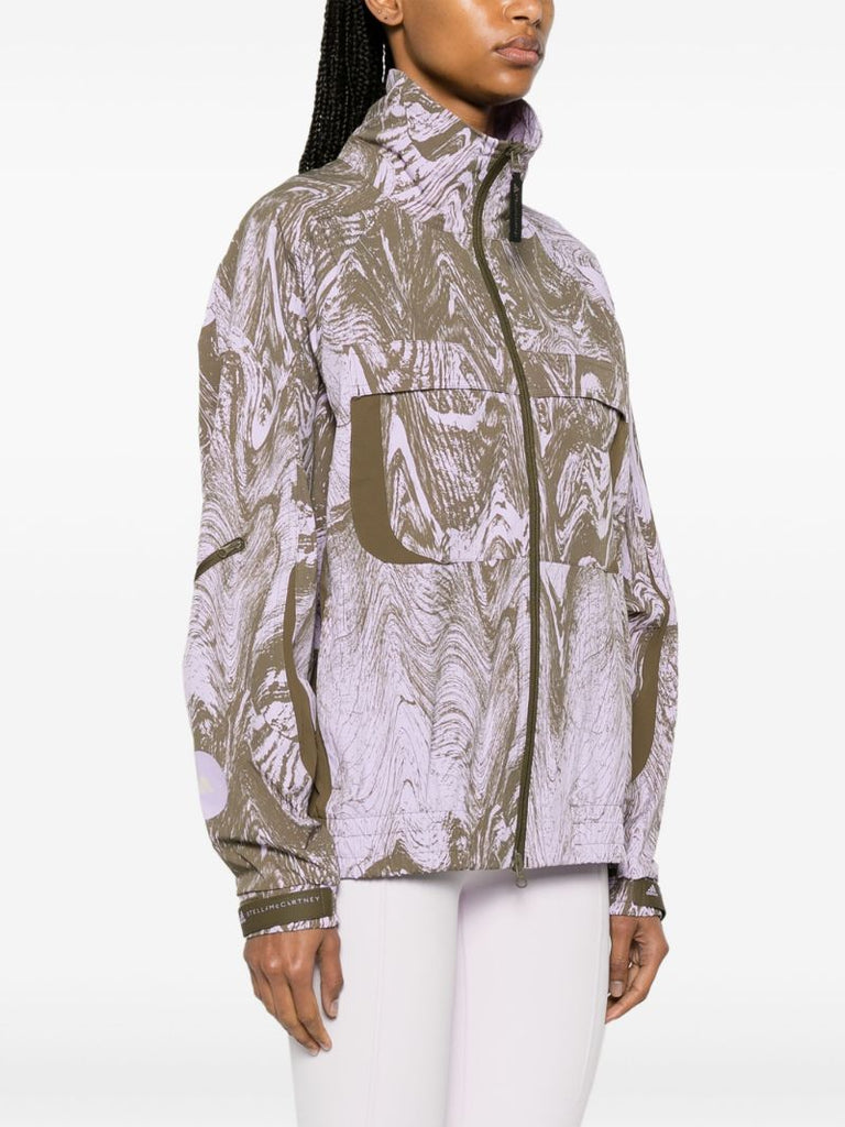 Purple Truecasuals Abstract-print Lightweight Jacket