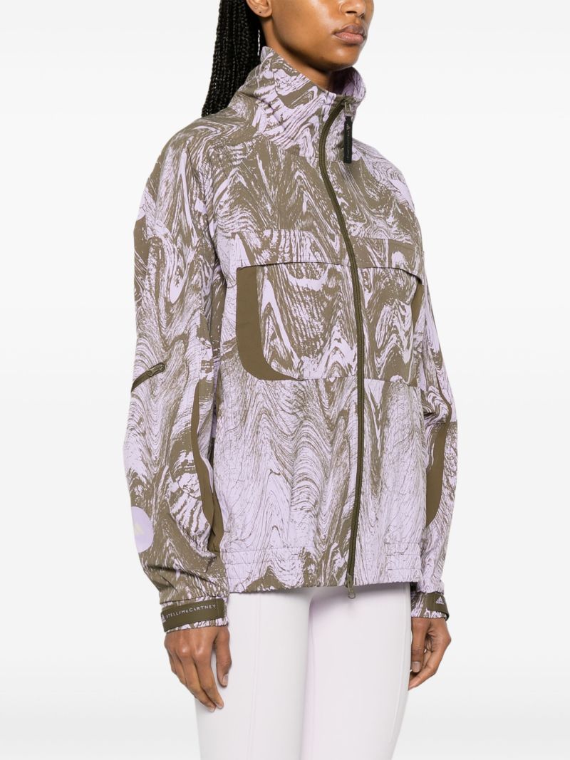 Purple Truecasuals Abstract-print Lightweight Jacket
