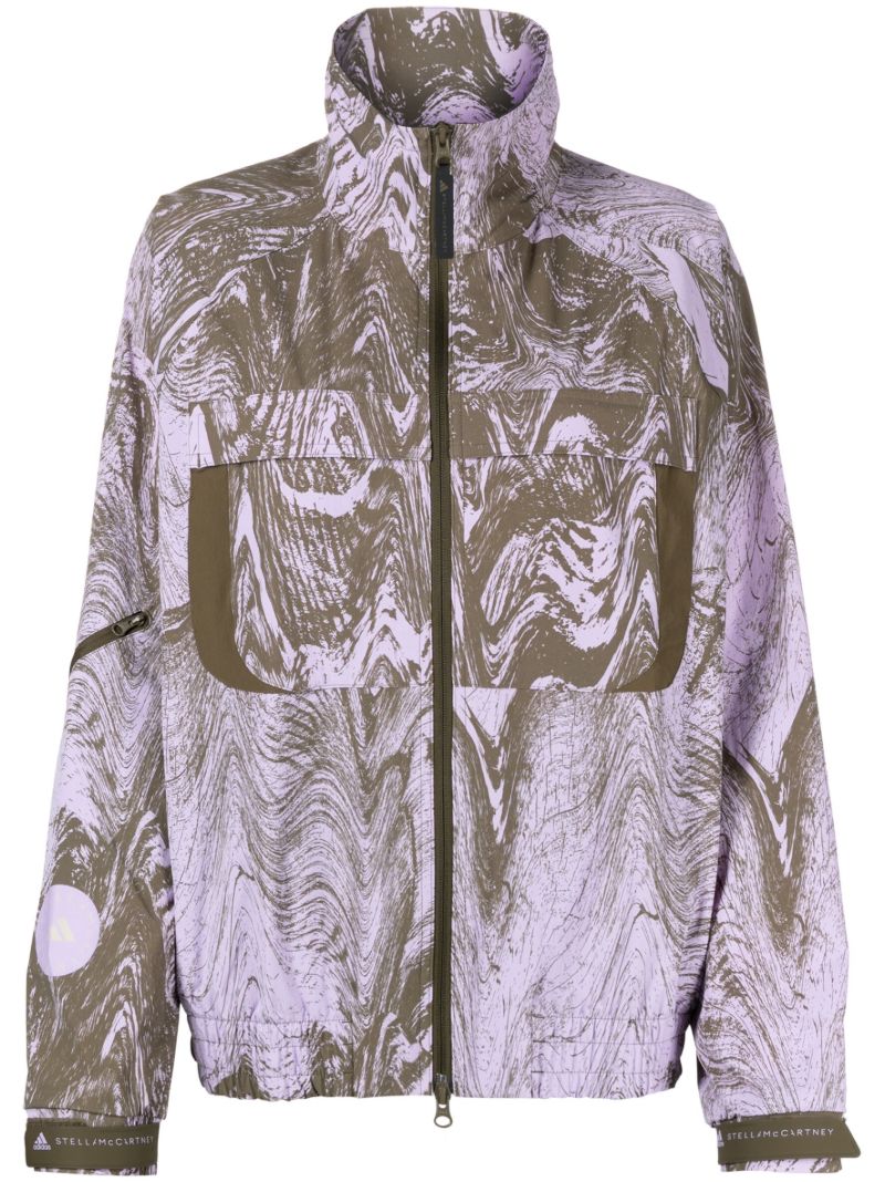 Purple Truecasuals Abstract-print Lightweight Jacket