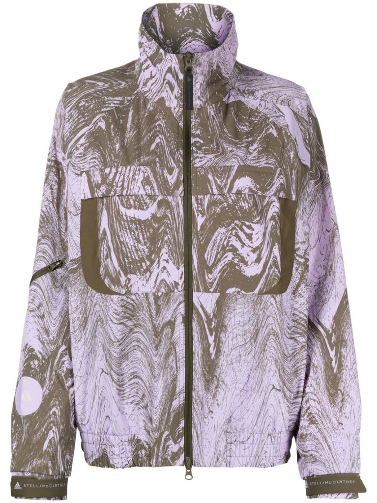 Purple Truecasuals Abstract-print Lightweight Jacket