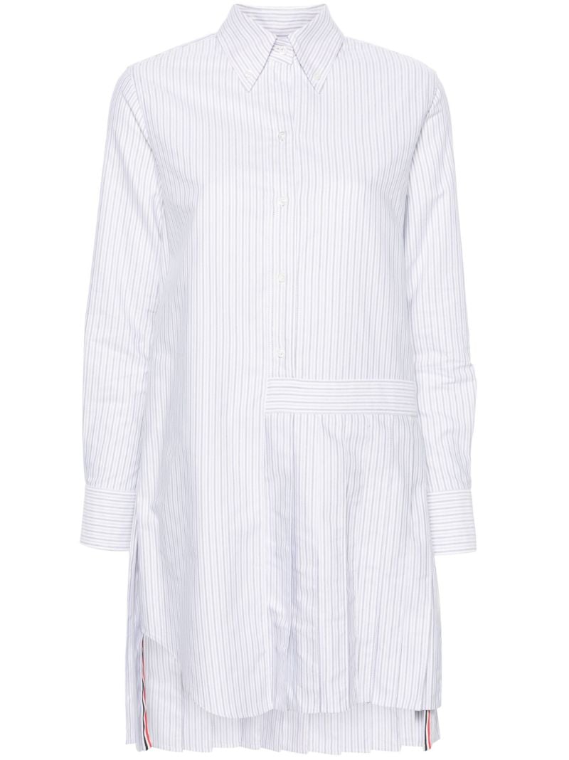 White Striped Cotton Shirtdress