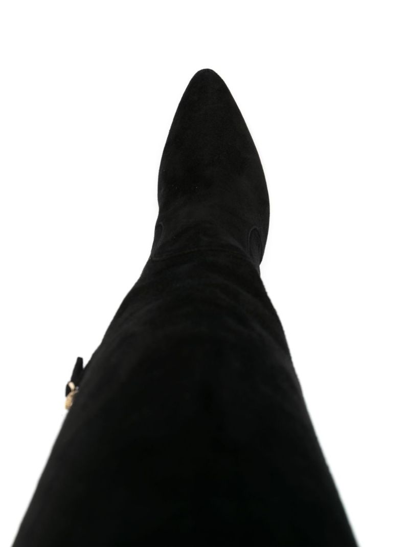 Black Liaison 105 Suede Thigh-high Boots