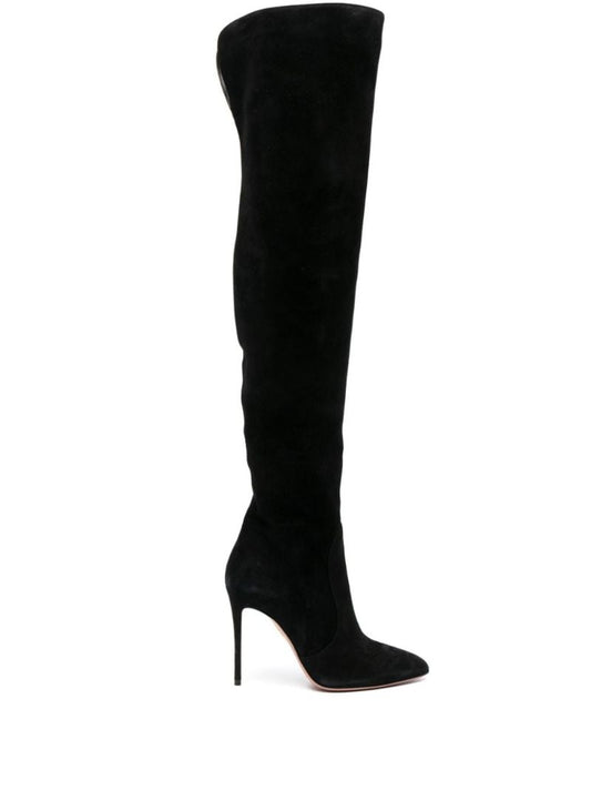Black Liaison 105 Suede Thigh-high Boots