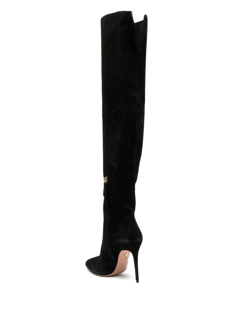 Black Liaison 105 Suede Thigh-high Boots