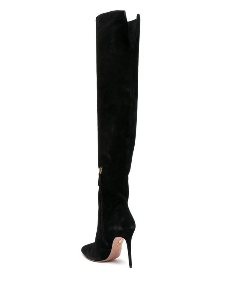 Black Liaison 105 Suede Thigh-high Boots