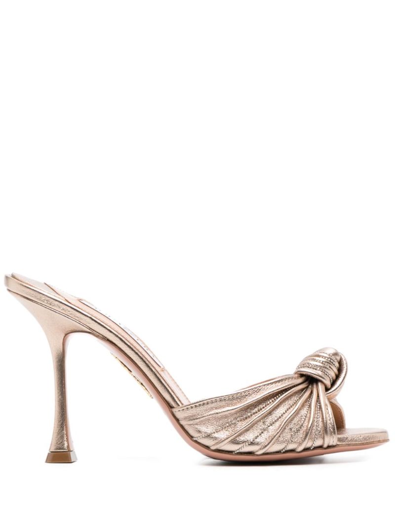 Gold-tone Atelier 95mm Leather Mules