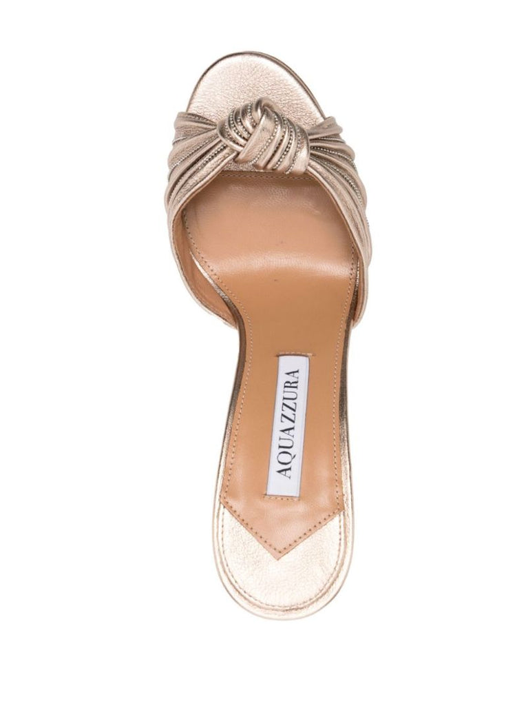 Gold-tone Atelier 95mm Leather Mules