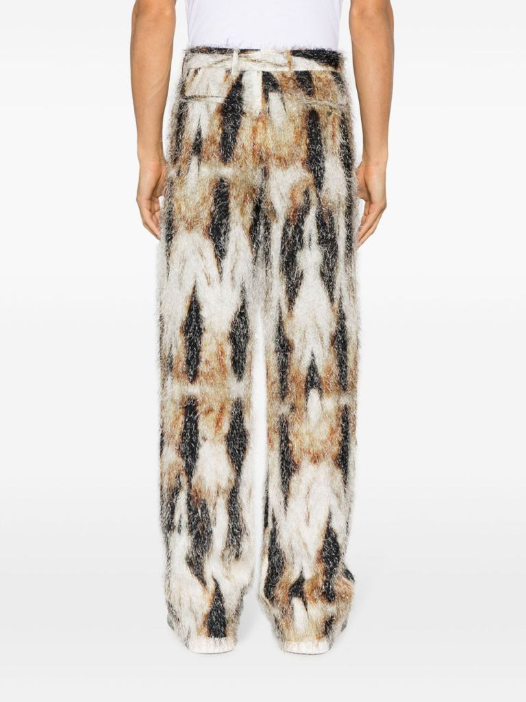 Multicolour Eyelash Wide-leg Trousers