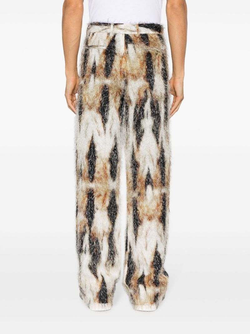 Multicolour Eyelash Wide-leg Trousers