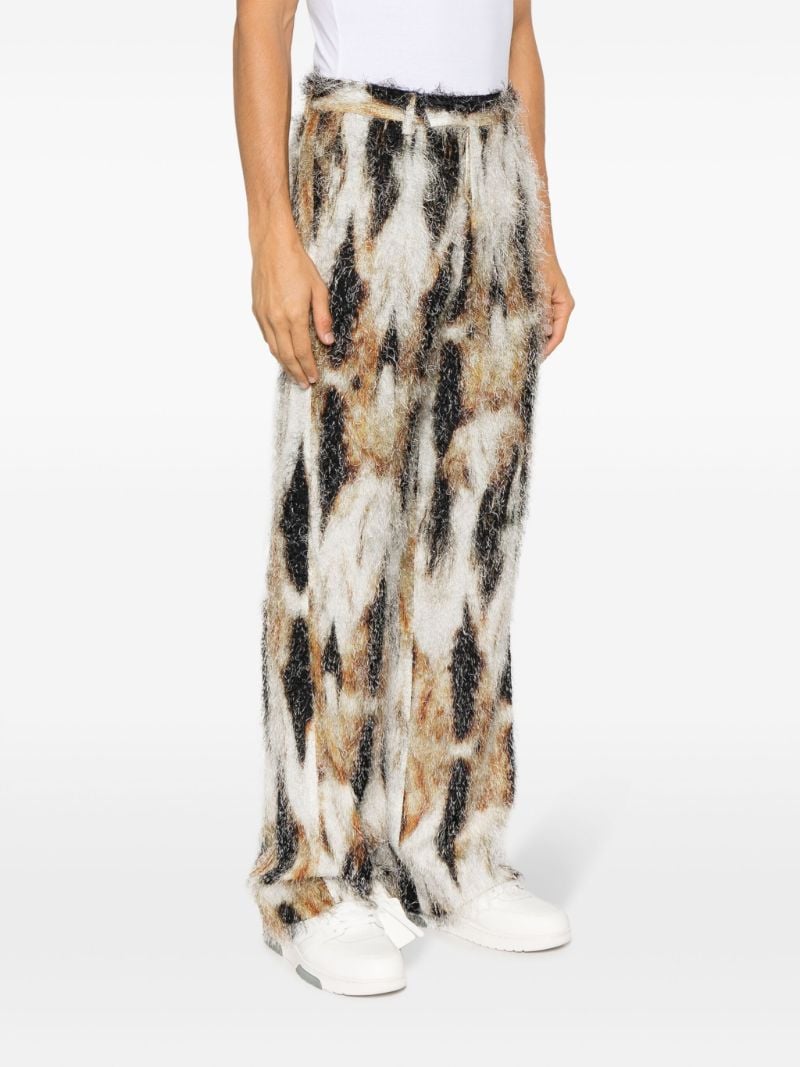 Multicolour Eyelash Wide-leg Trousers