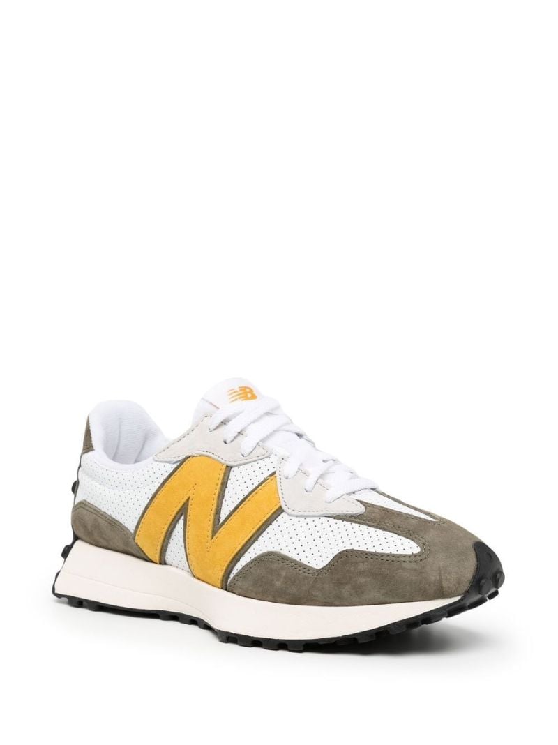 Green 327 Panelled Low Top Sneakers