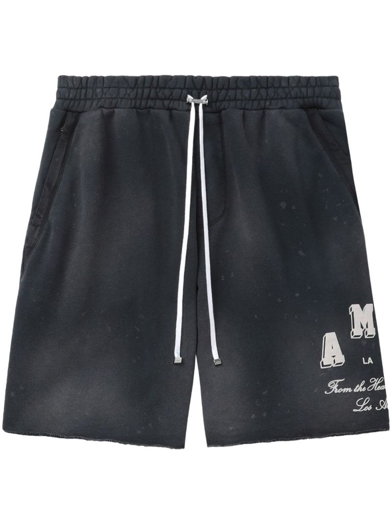 Black Vintage Collegiate Track Shorts