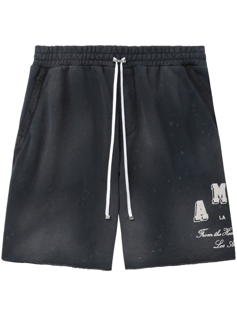 Black Vintage Collegiate Track Shorts