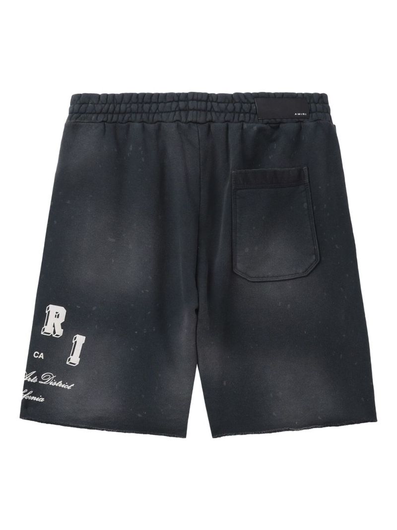 Black Vintage Collegiate Track Shorts