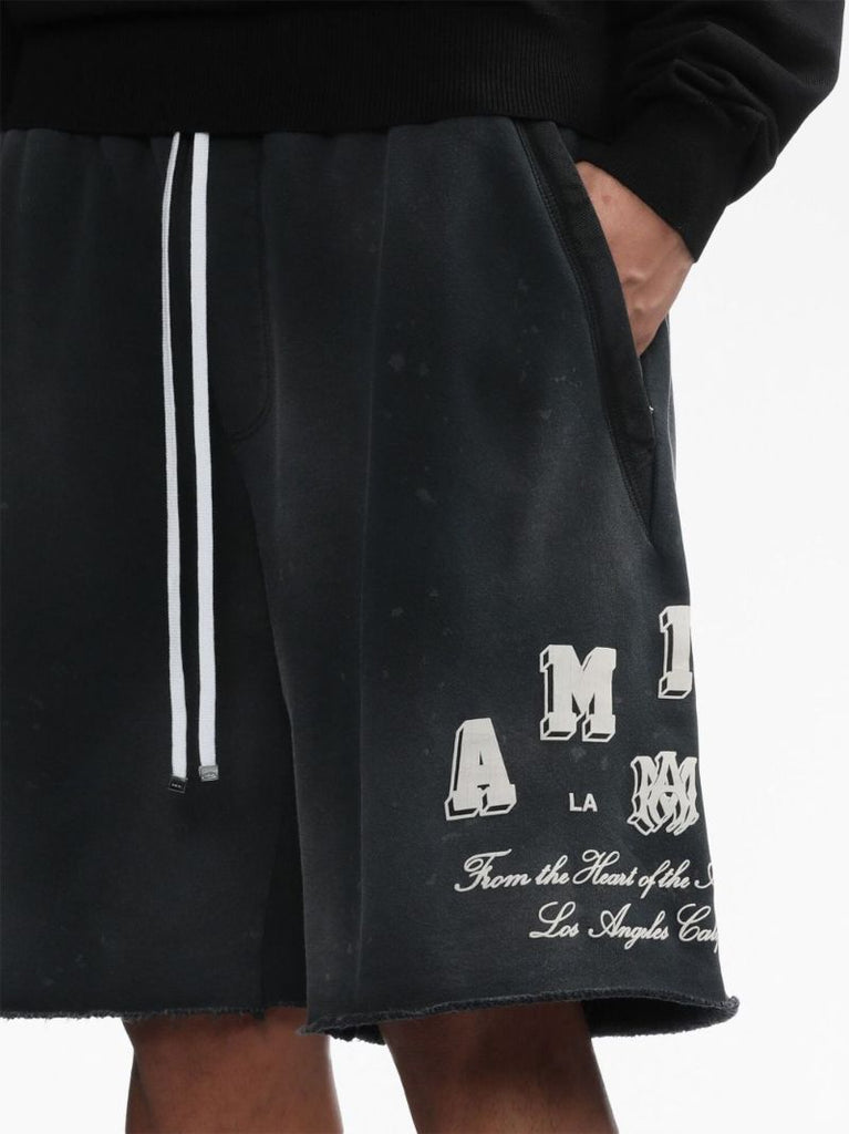 Black Vintage Collegiate Track Shorts